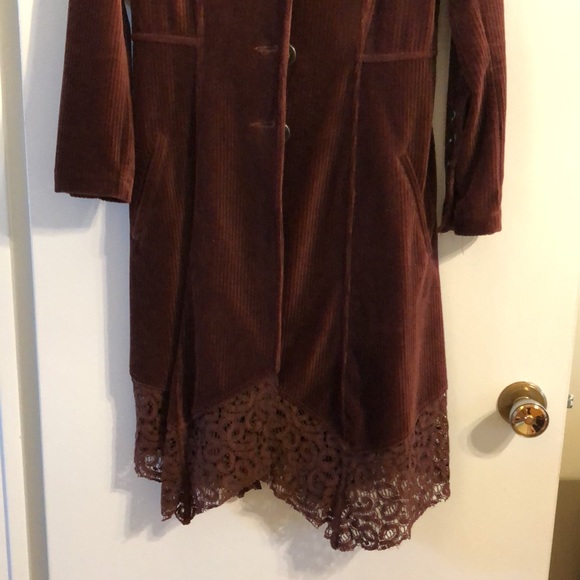 Chocolate brown XS corduroy jacket or jacket dress - Picture 3 of 8